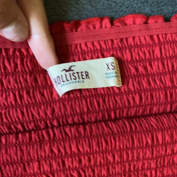 Red ripped crop top from Hollister in size XS. - Picture 3 of 3